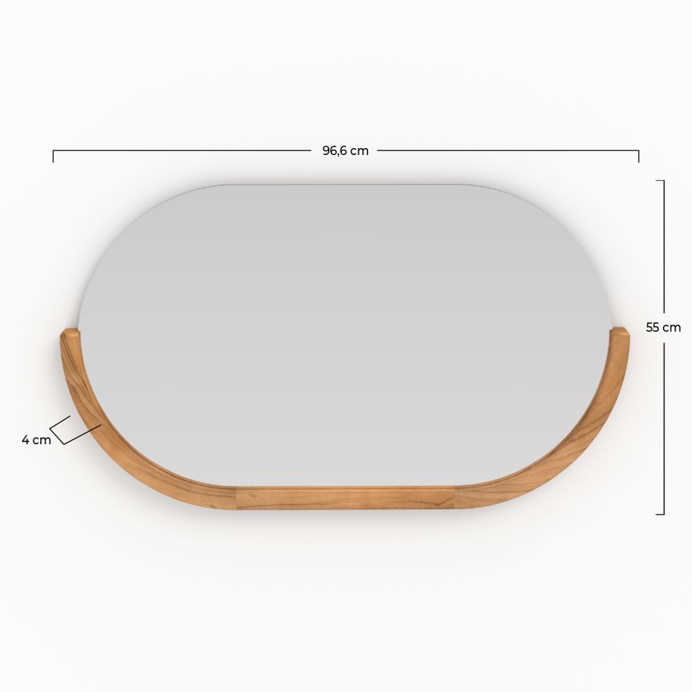miroir mural de salle de bain zephyr ovale sdb