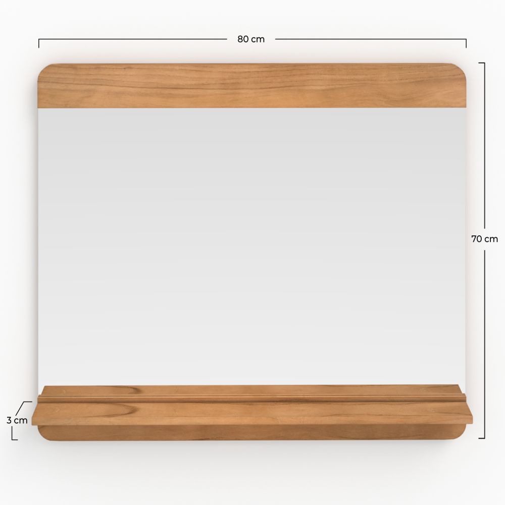 miroir rectangulaire bois etagere salle de bain nymphea
