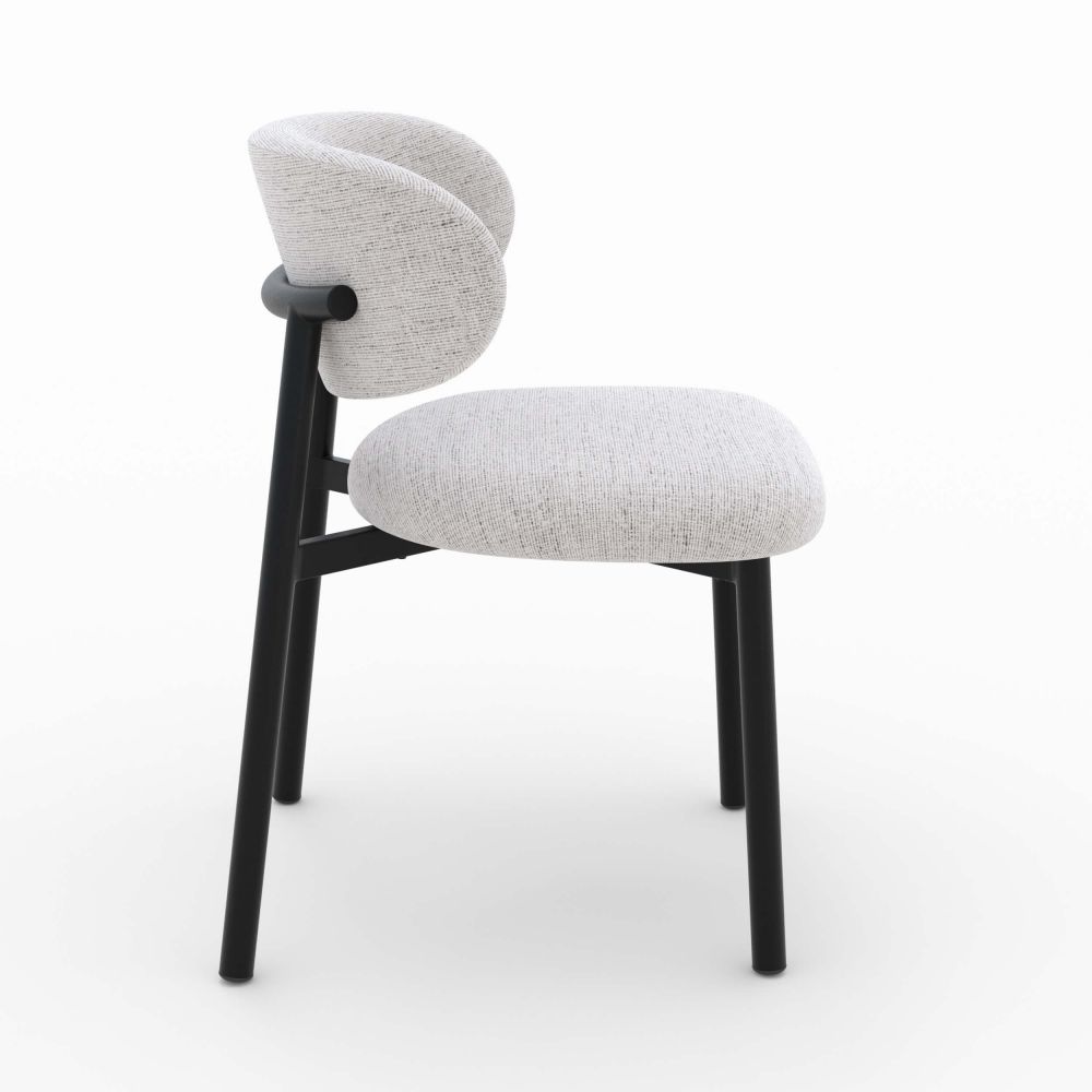 nao chaise en tissu gris clair chine lot de 2