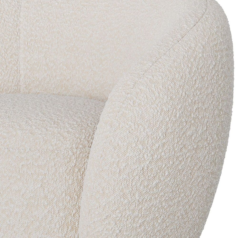 naya fauteuil en tissu boucle blanc confortable