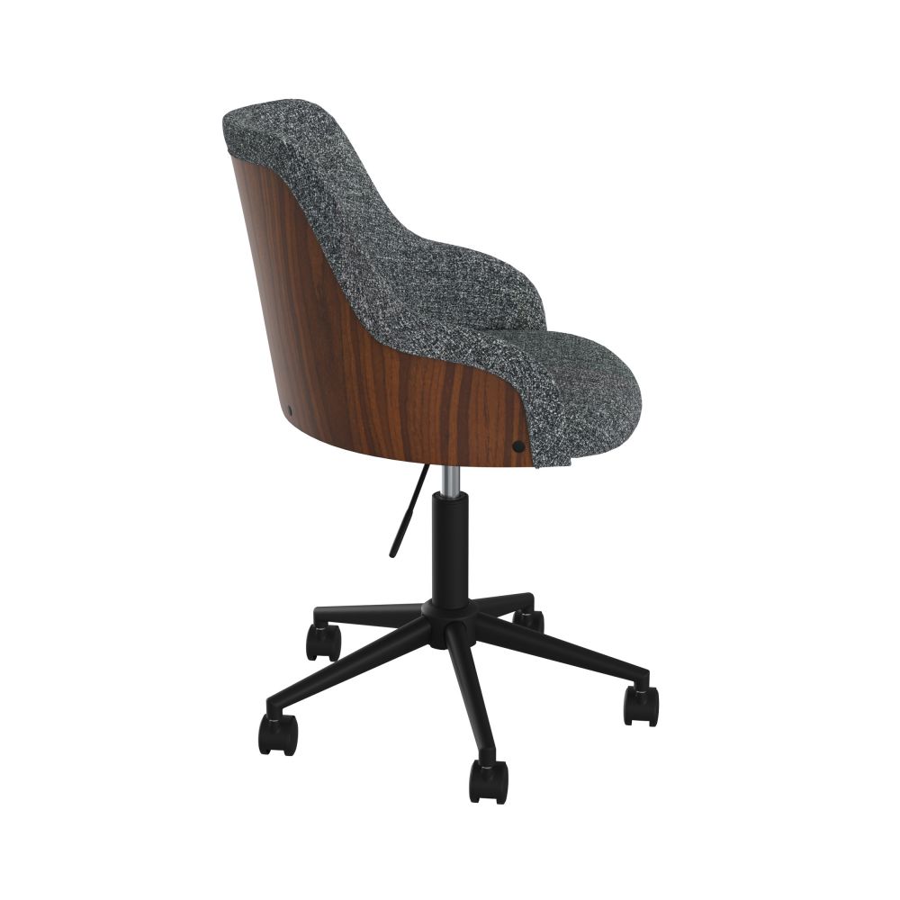 ninon chaise de bureau en tissu gris pivotante reglable_1