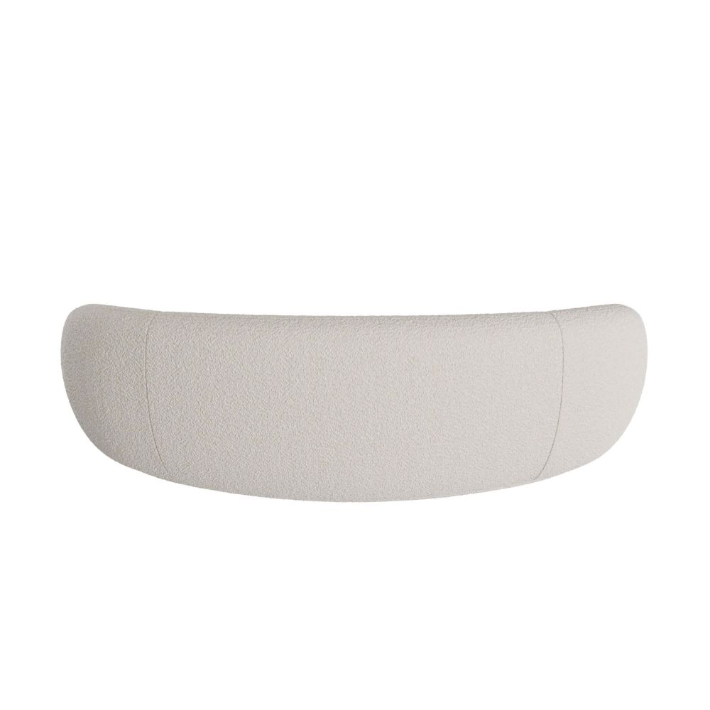 nova canape boucle blanco 3 plazas