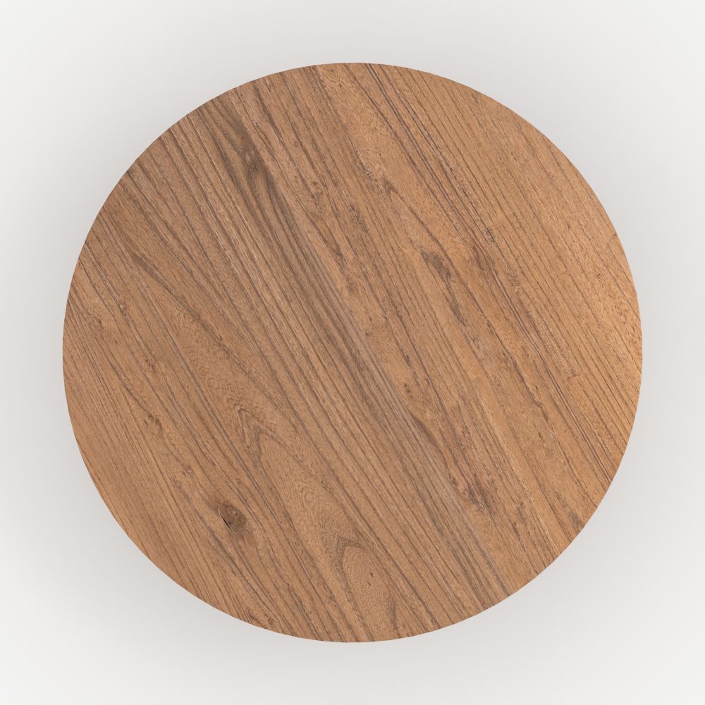 paula table basse ronde en bois d orme