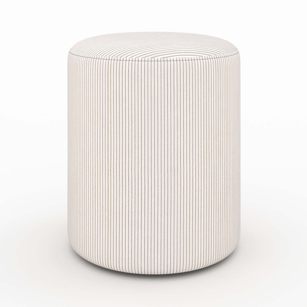 pouf d appoint lily en velours beige cotele