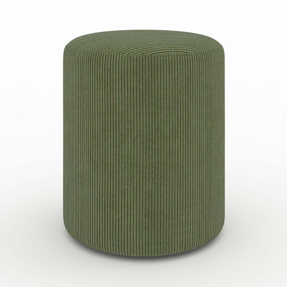 pouf vert kaki lily en velours cotele