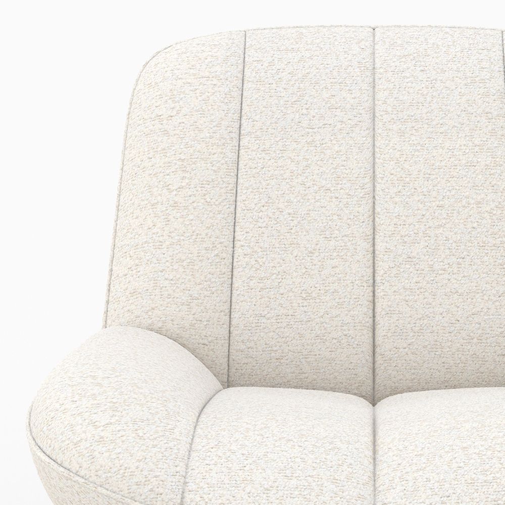 rocking chair elvis en tissu boucle blanc