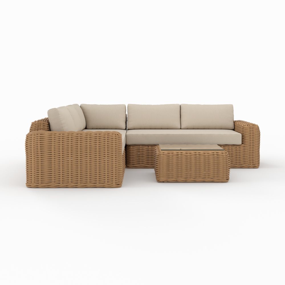 salon de jardin savana 4 personnes resine tressee et tissu beige