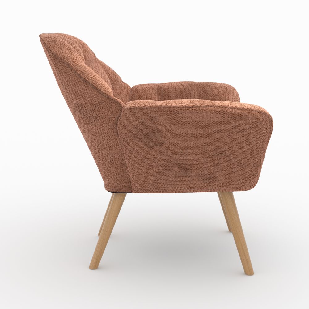 simba fauteuil en tissu rouge ancien