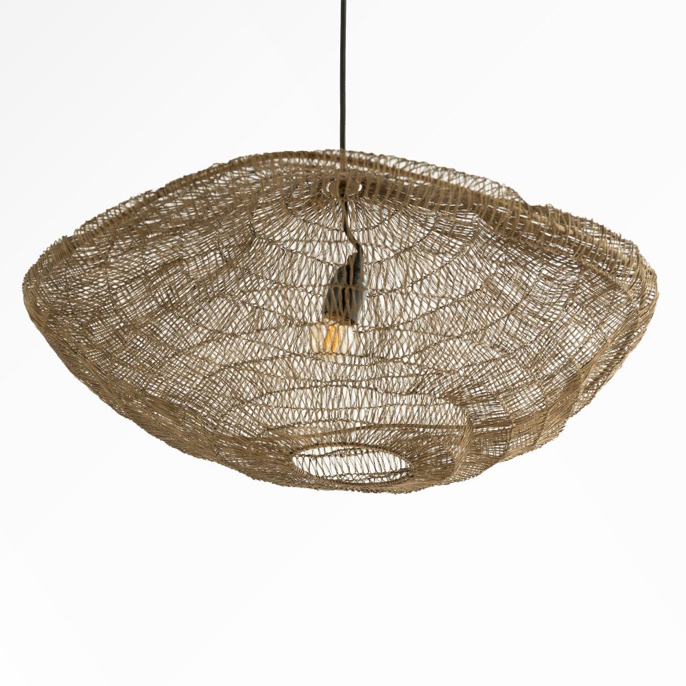 suspension en metal dore filet de peche ramo d 61 cm