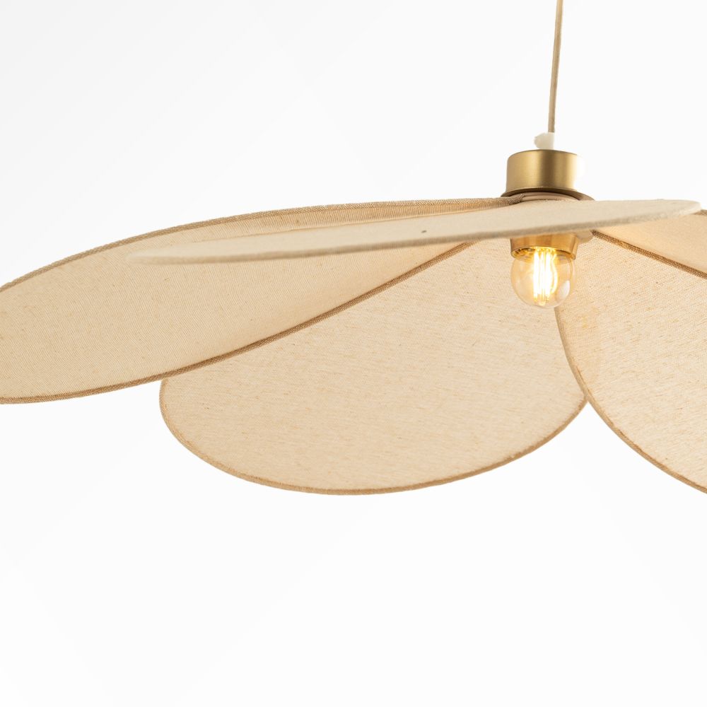 suspension en tissu beige 75 cm flora