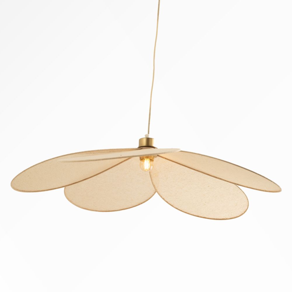 suspension en tissu beige d 75 cm flora