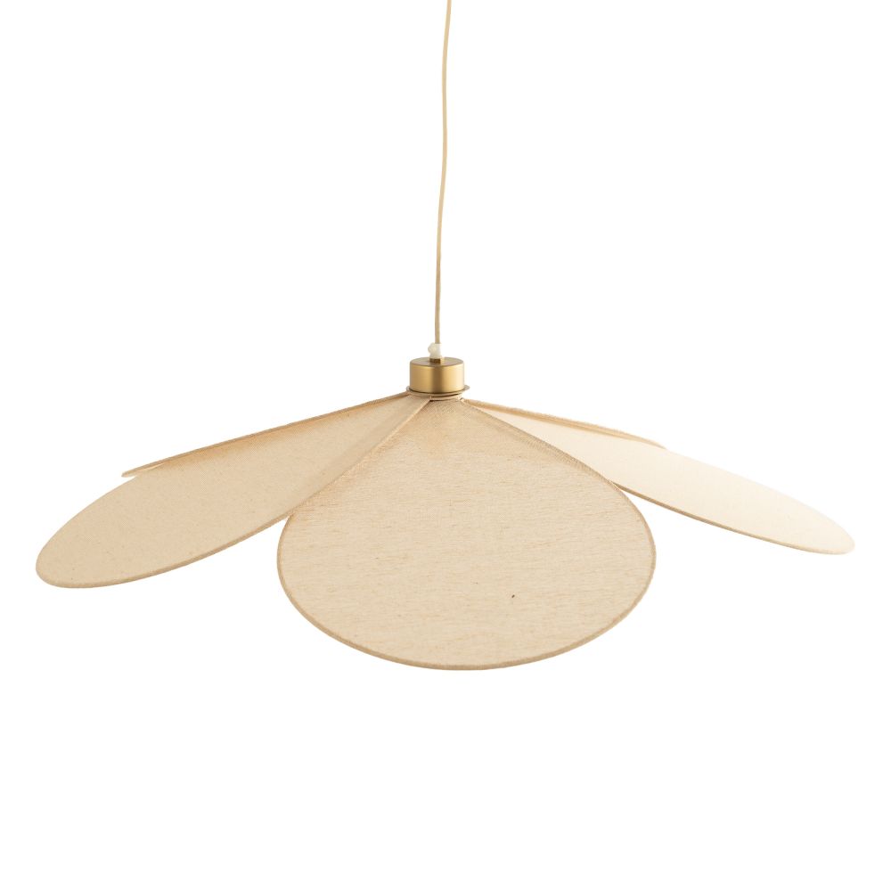 suspension flora en tissu beige d 75 cm