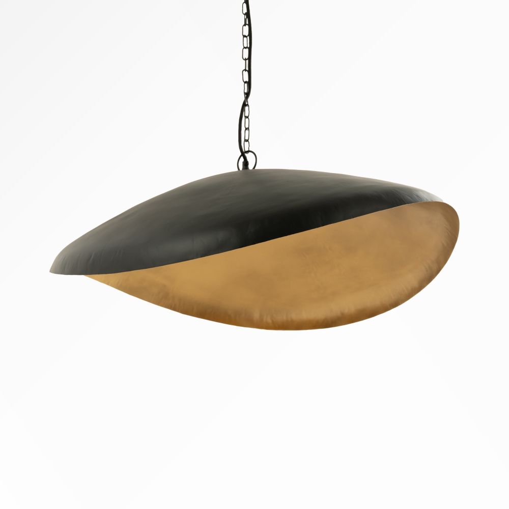 suspension metal noir et dore d 74 cm pacha