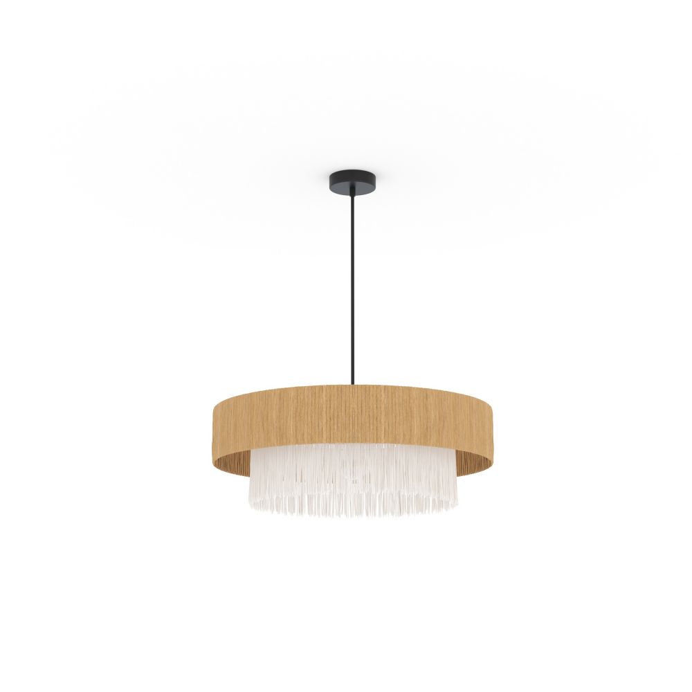 suspension solara en raphia blanc beige 75 cm