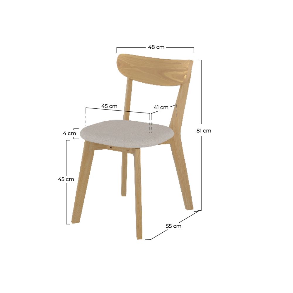 tabata chaise plaque bois de frene tissu beige_1