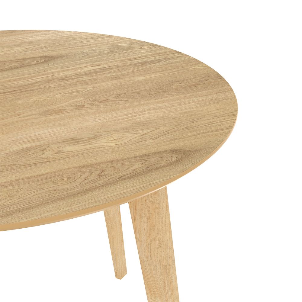 table 100 cm ronde en bois clair reno