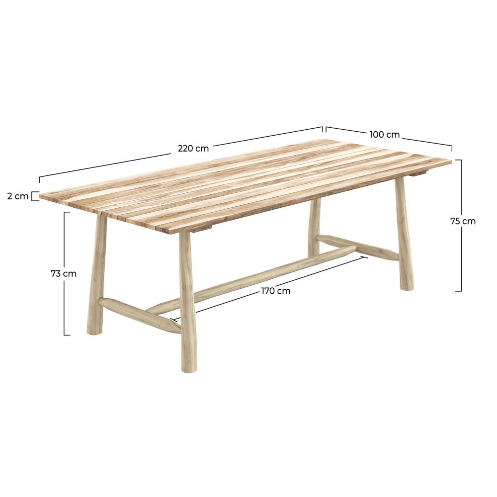 table a manger de jardin morillo 220 cm