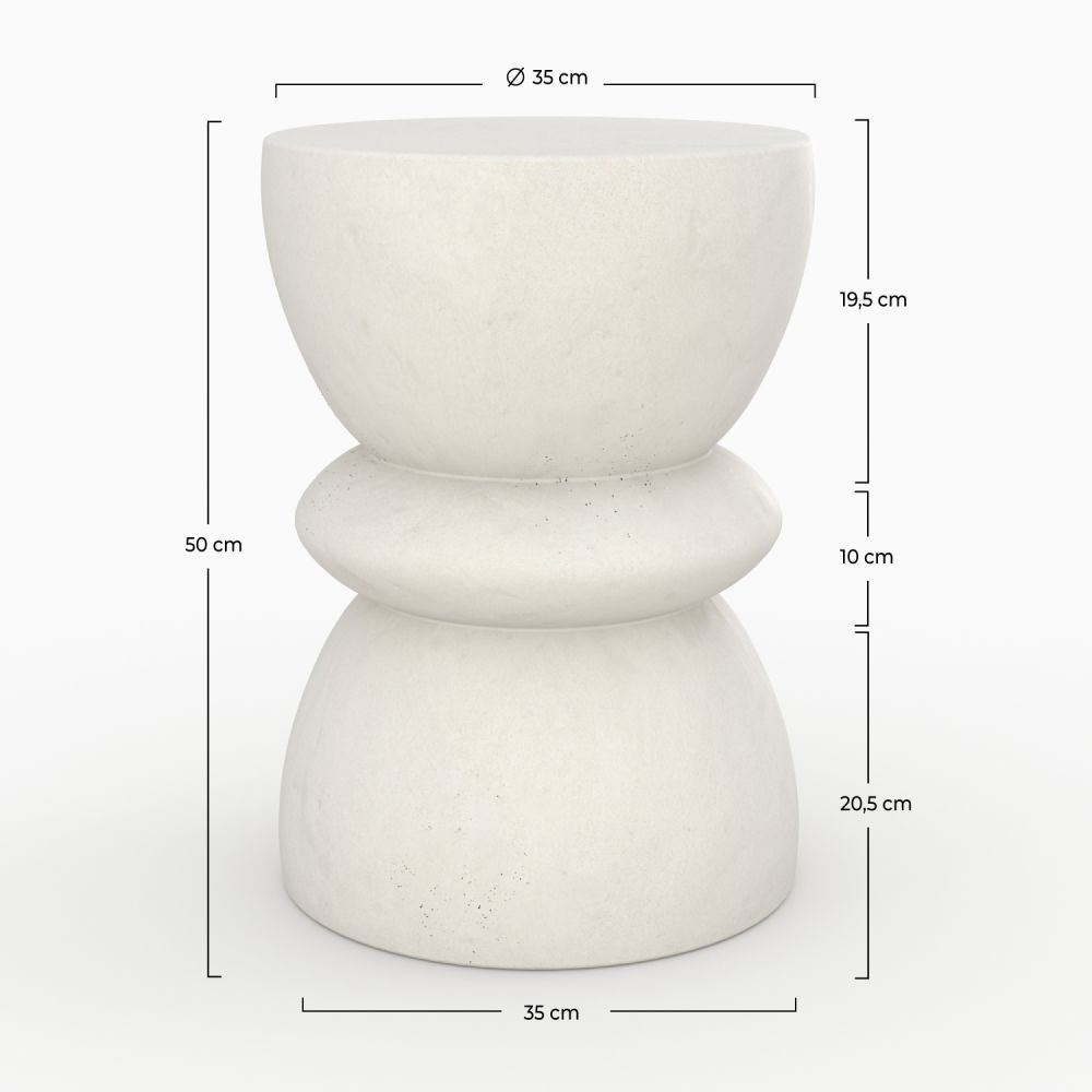 table appoint blanche maupiti beton rdv deco