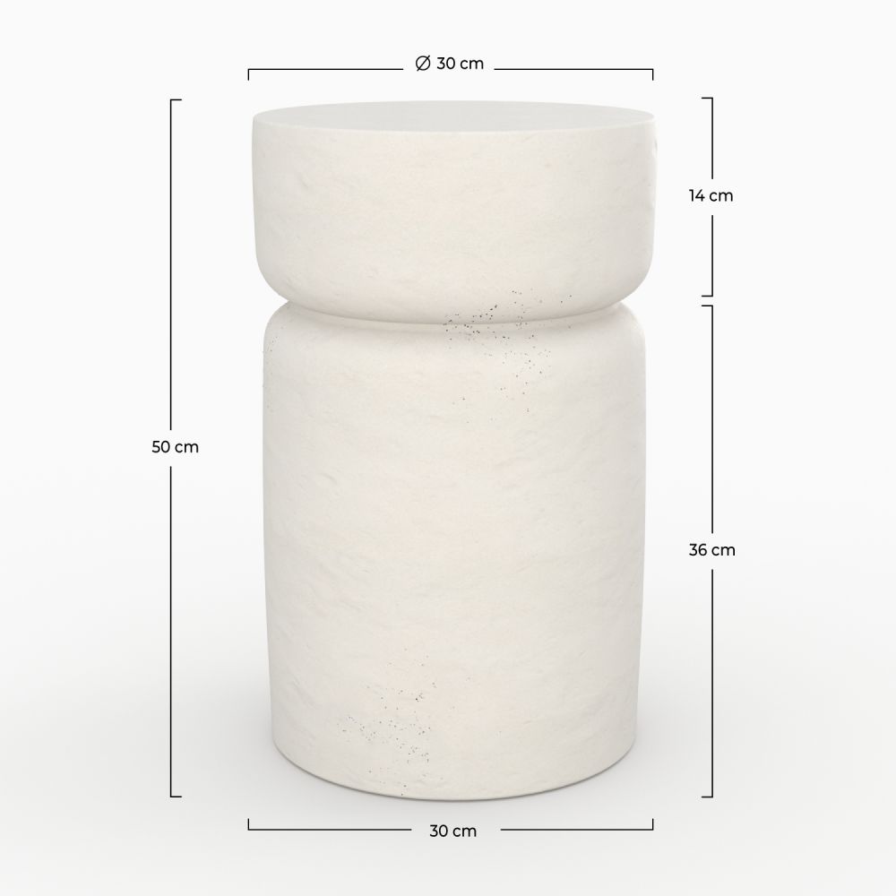 table basse beton blanc tahiti ronde rdv deco
