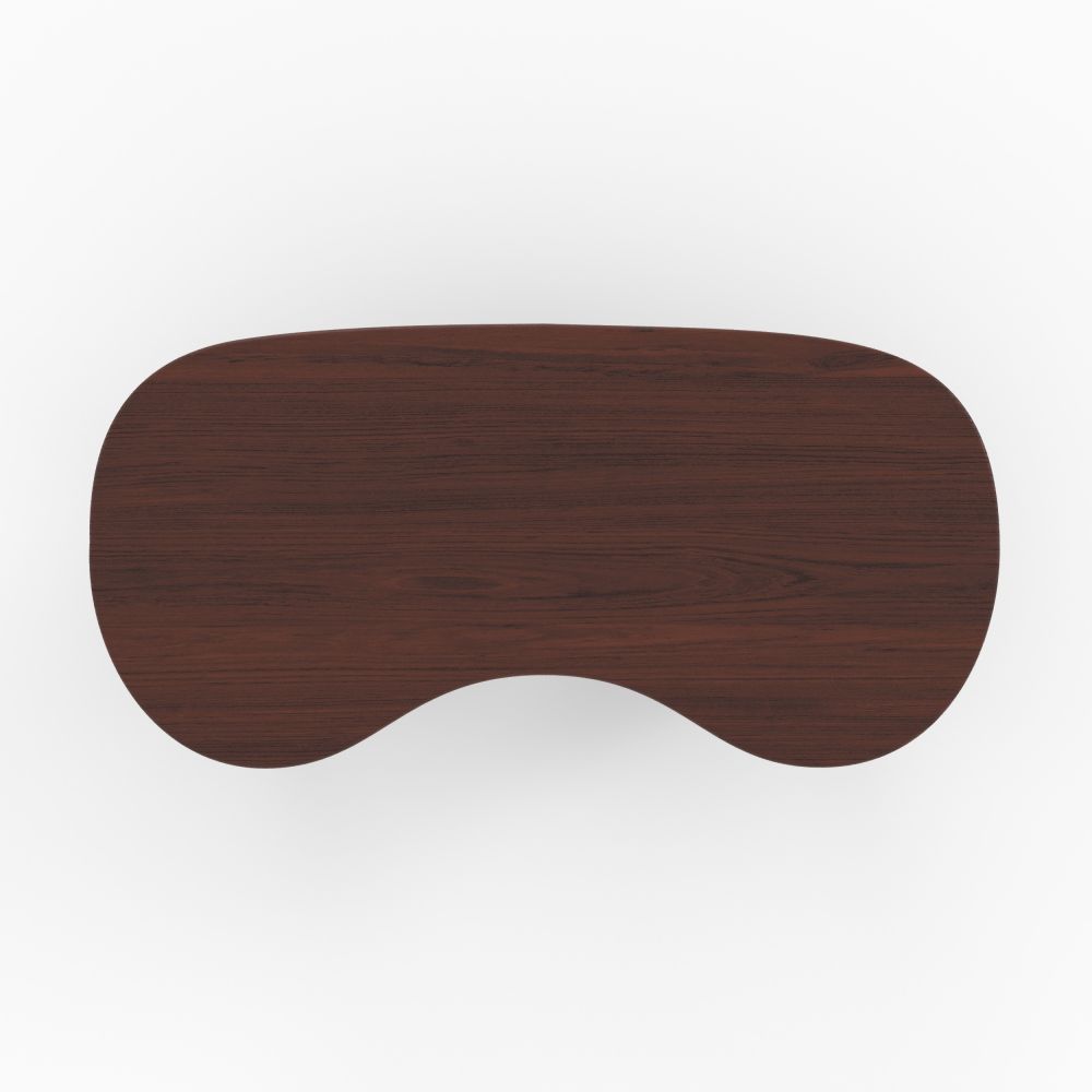 table basse bois fonce de mindi forme organique brandan