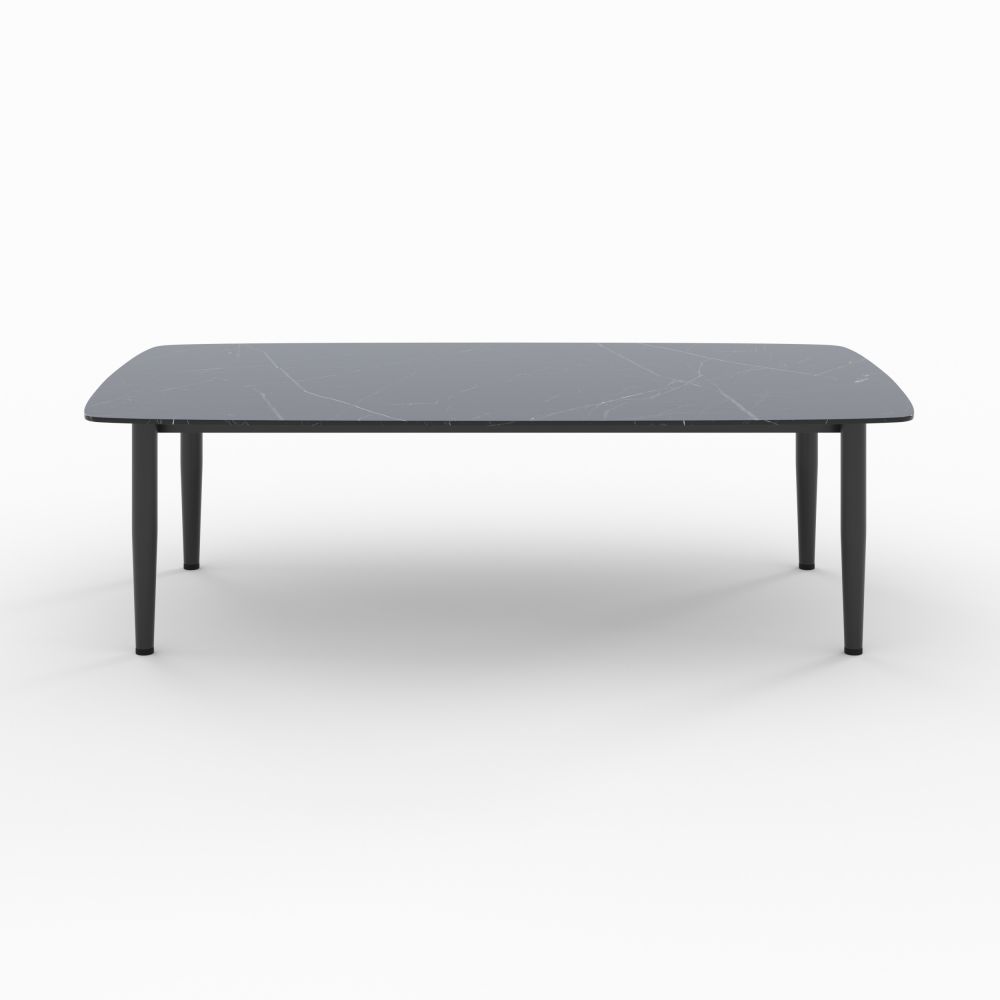 table basse de jardin effet marbre noir wilo