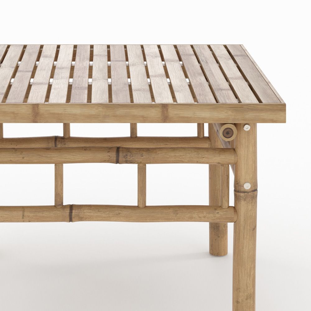 table basse de jardin en bambou collection vadella