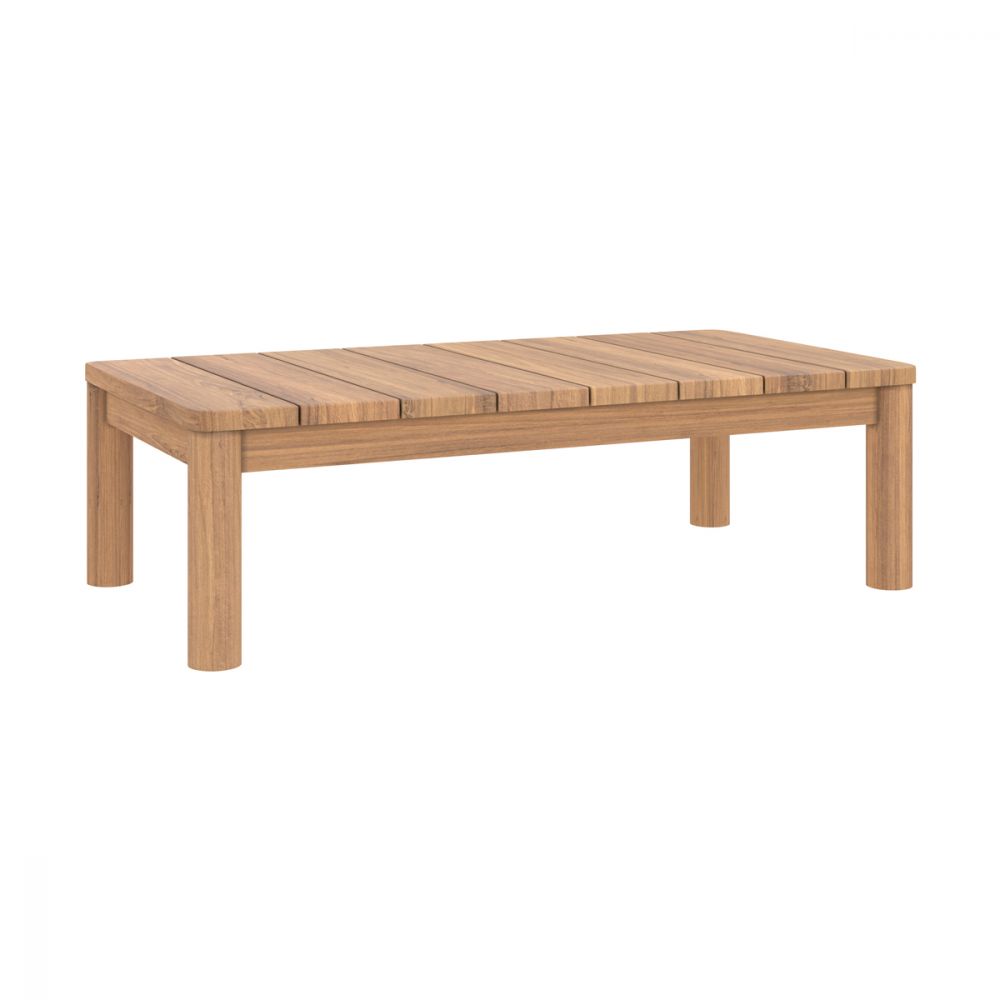 table basse de jardin rectangulaire en bois nadila