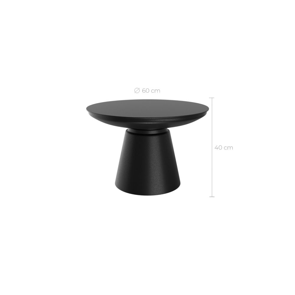 table basse gomez ronde en metal 60 cm