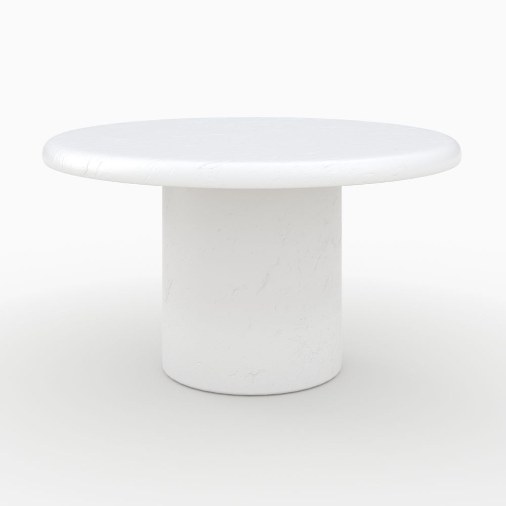 table basse lulli en beton blanc ronde