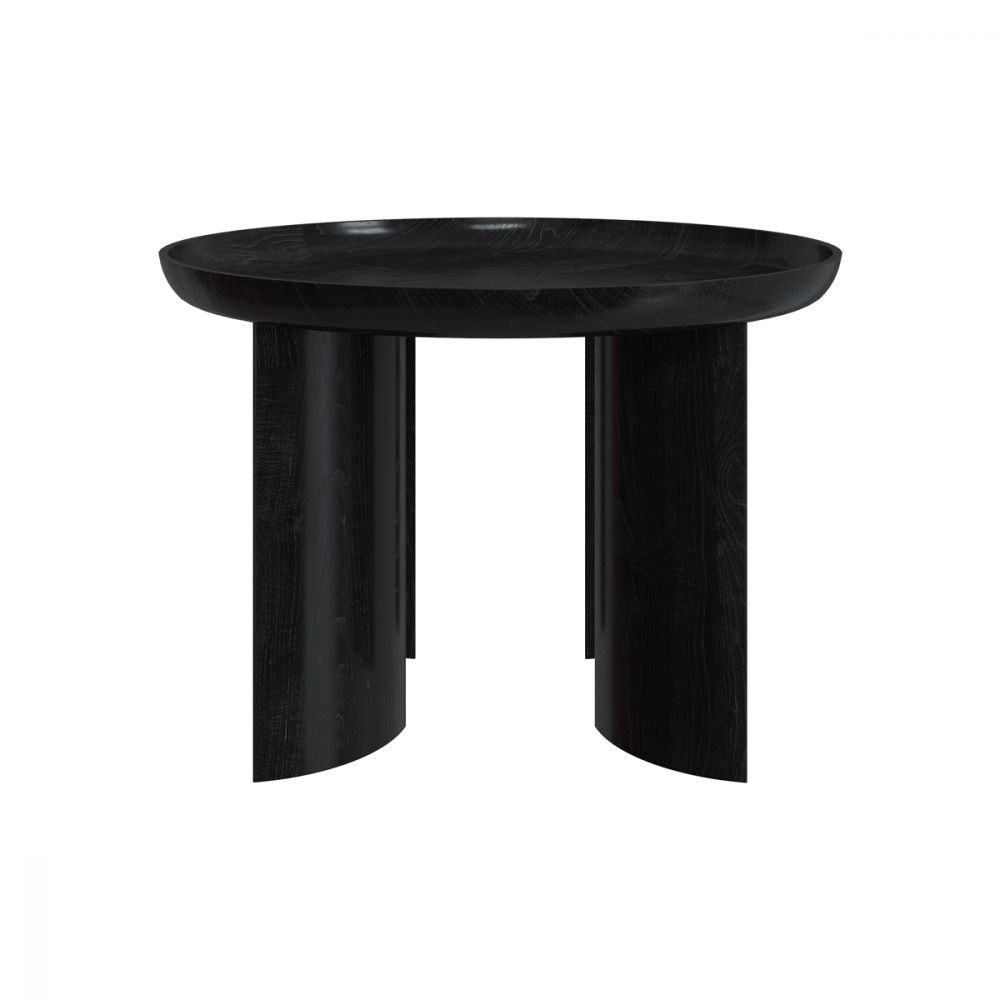 table basse noire ronde blake