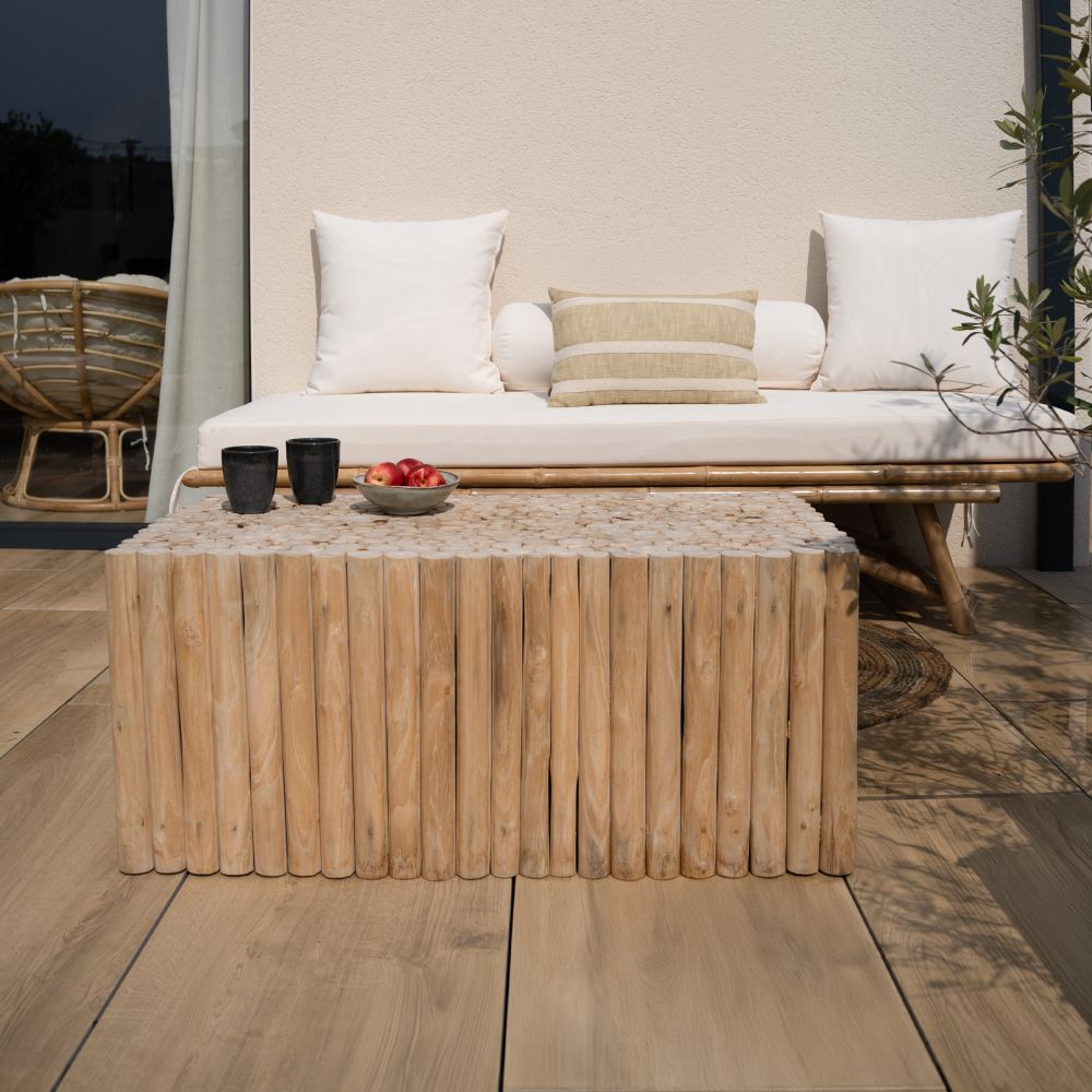 table basse rectangulaire imani en jardin teck