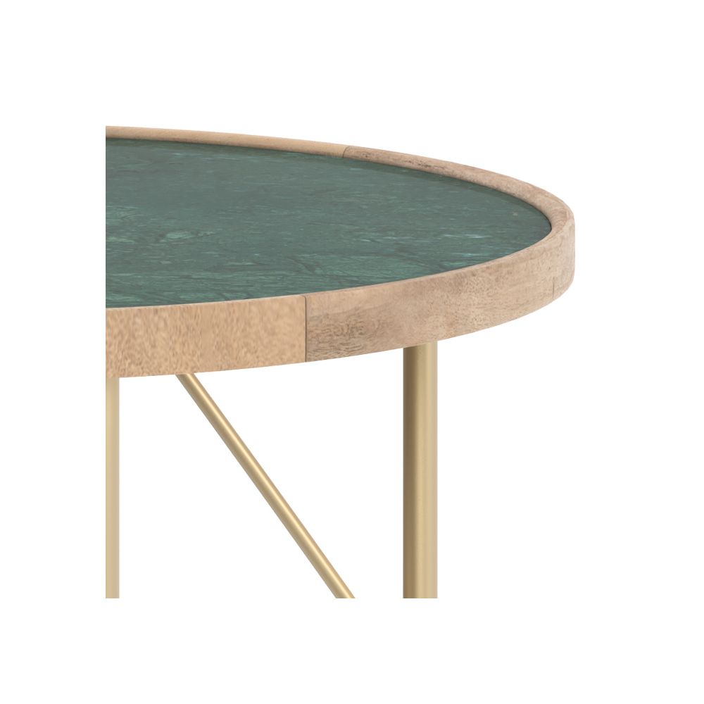 table basse ronde en marbre vert d 85 cm kali