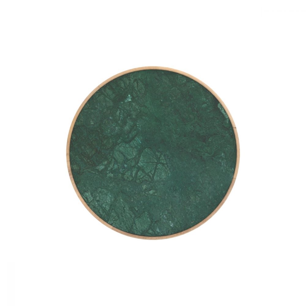table basse ronde kali en marbre vert d 85 cm