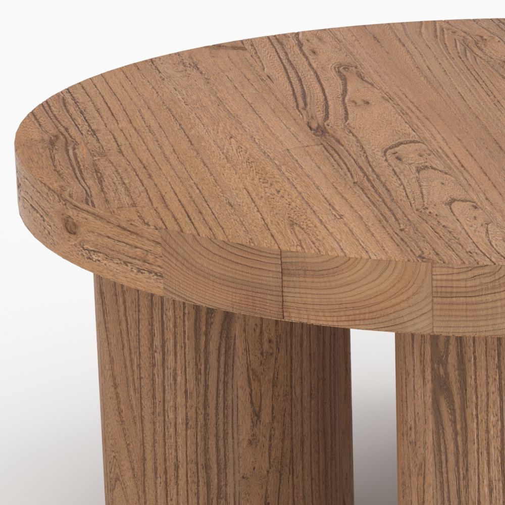 table basse ronde paula bois d orme