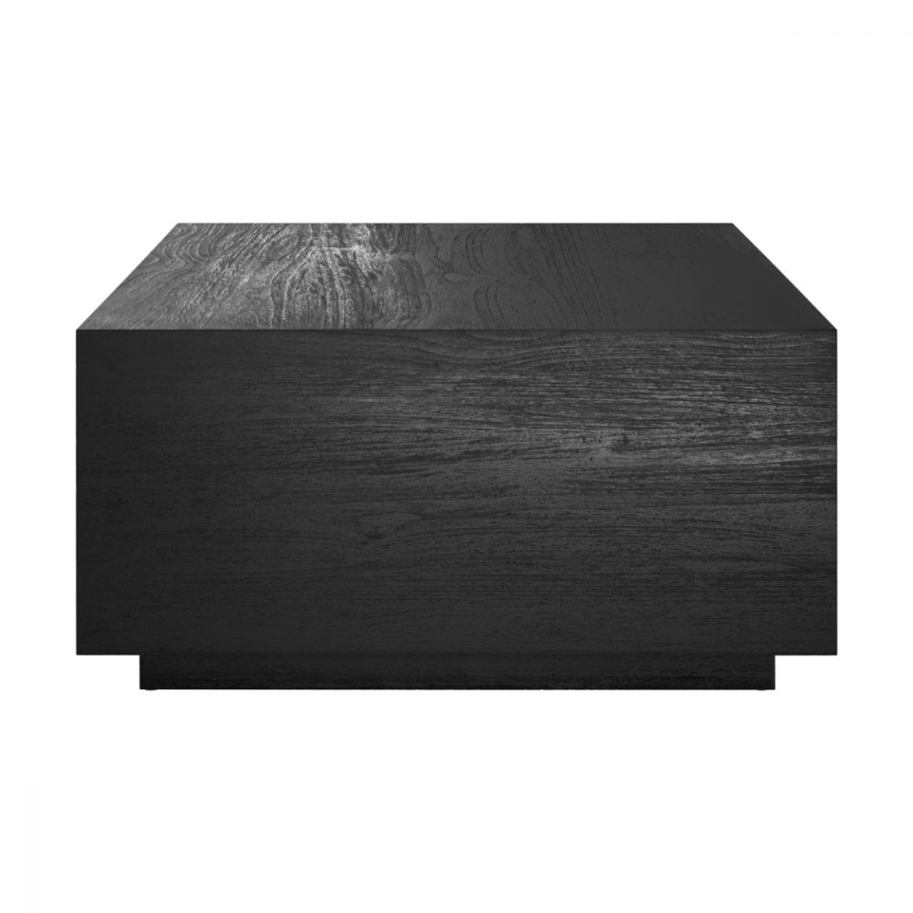table basse zoe en bois de teck noir 70 cm