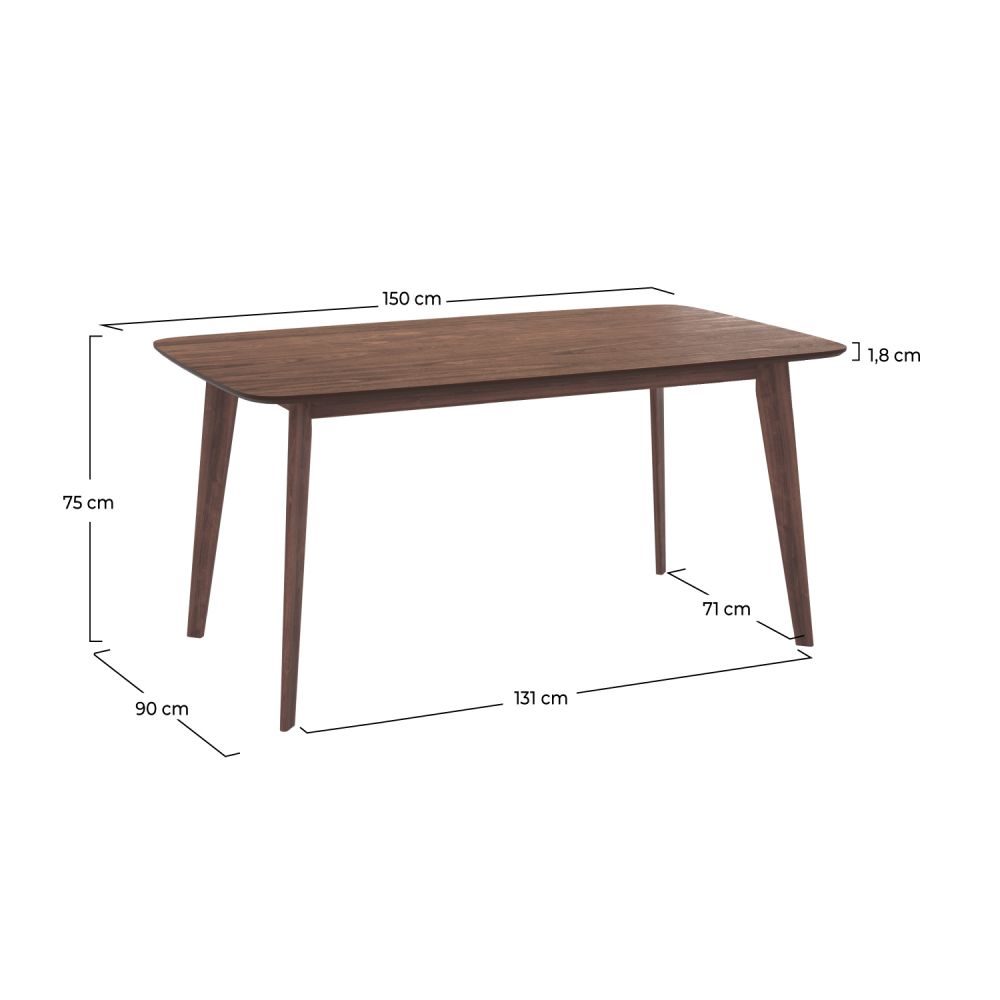table bois fonce oman rectangulaire