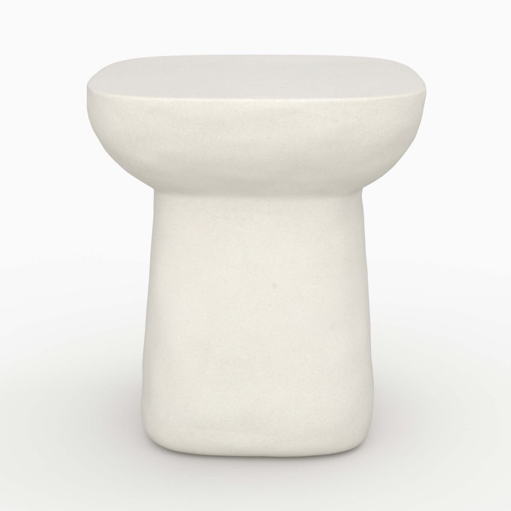 table d appoin ou tabouret samui en beton blanc assise rectangle