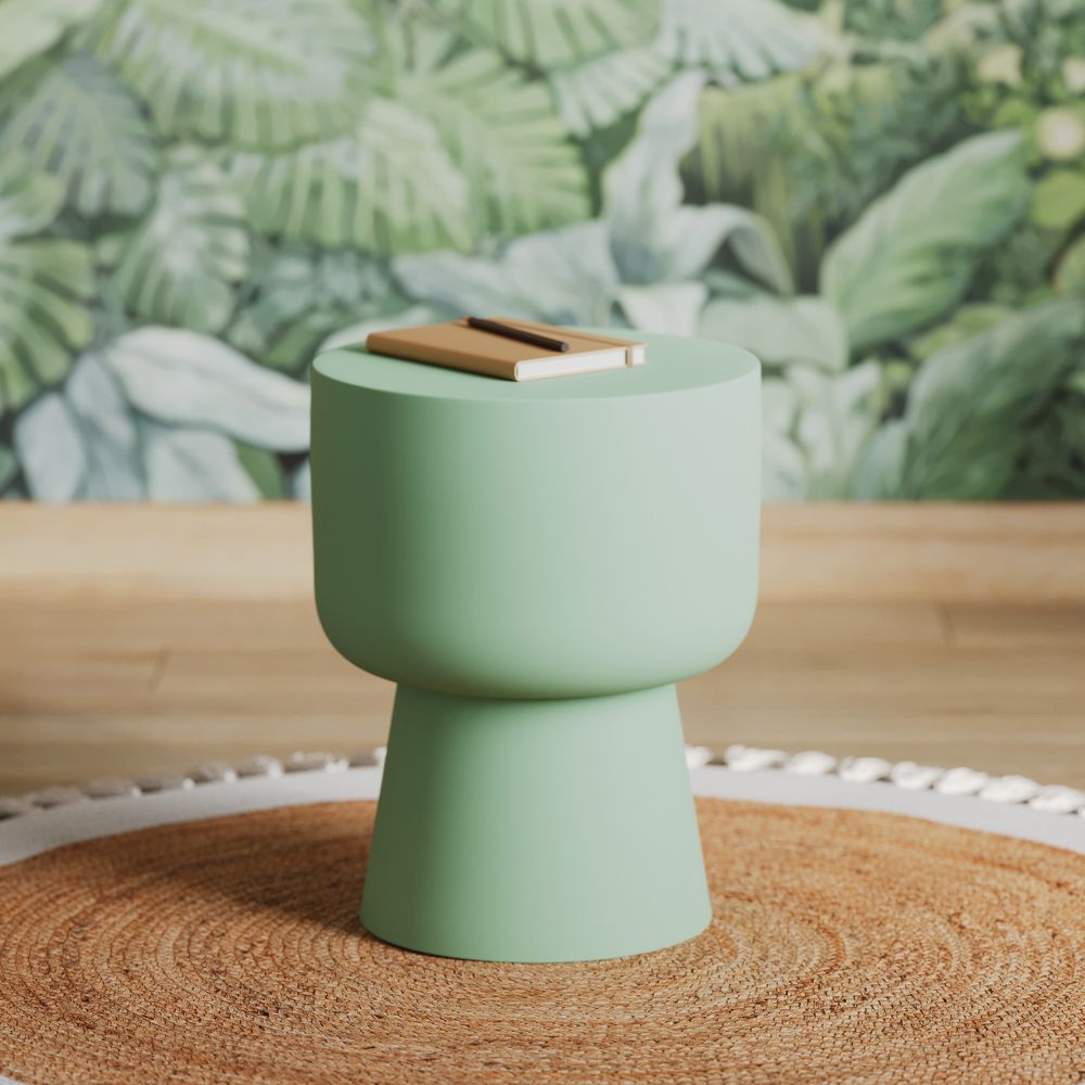 table d appoint prisca vert clair vert pastel ronde