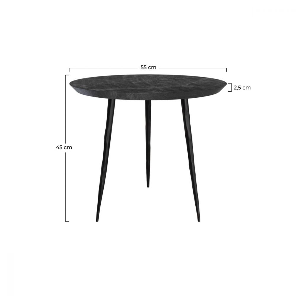 table d appoint ronde minie en ardoise d 55 cm
