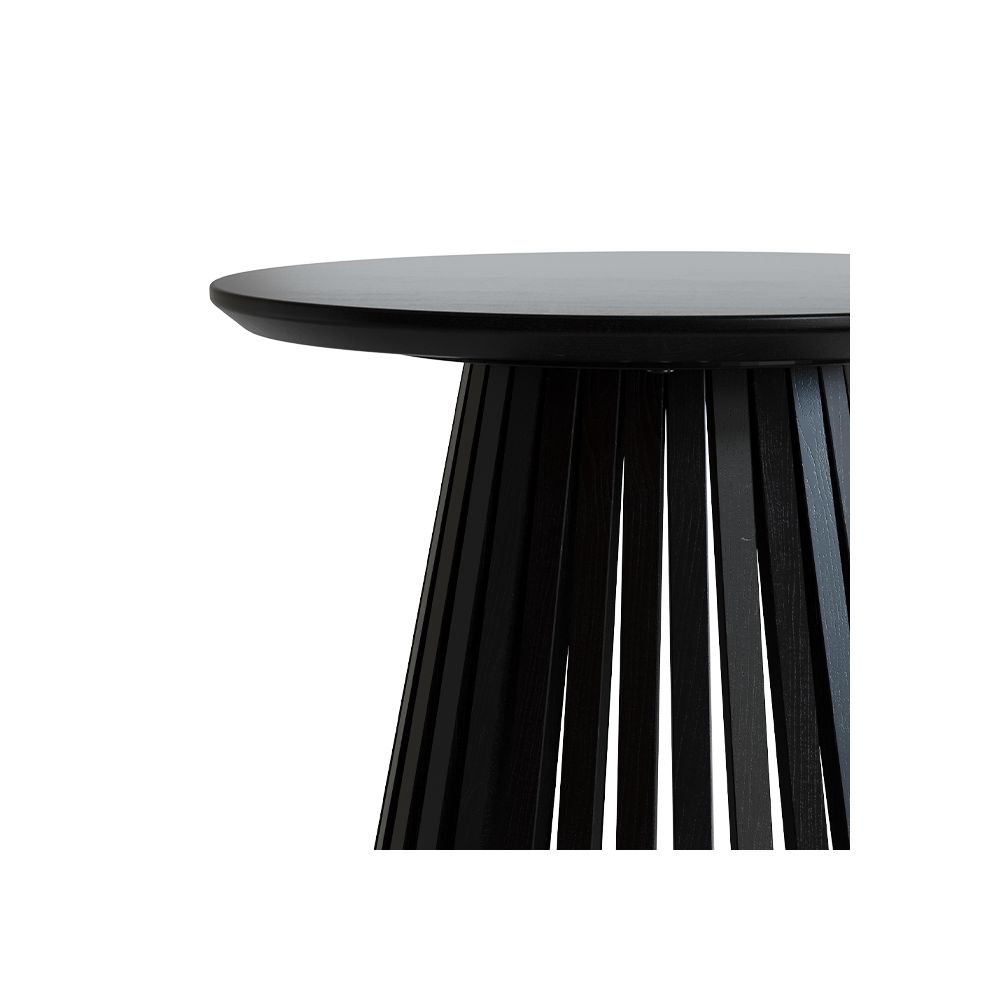 table d appoint ronde noire kepes en bois