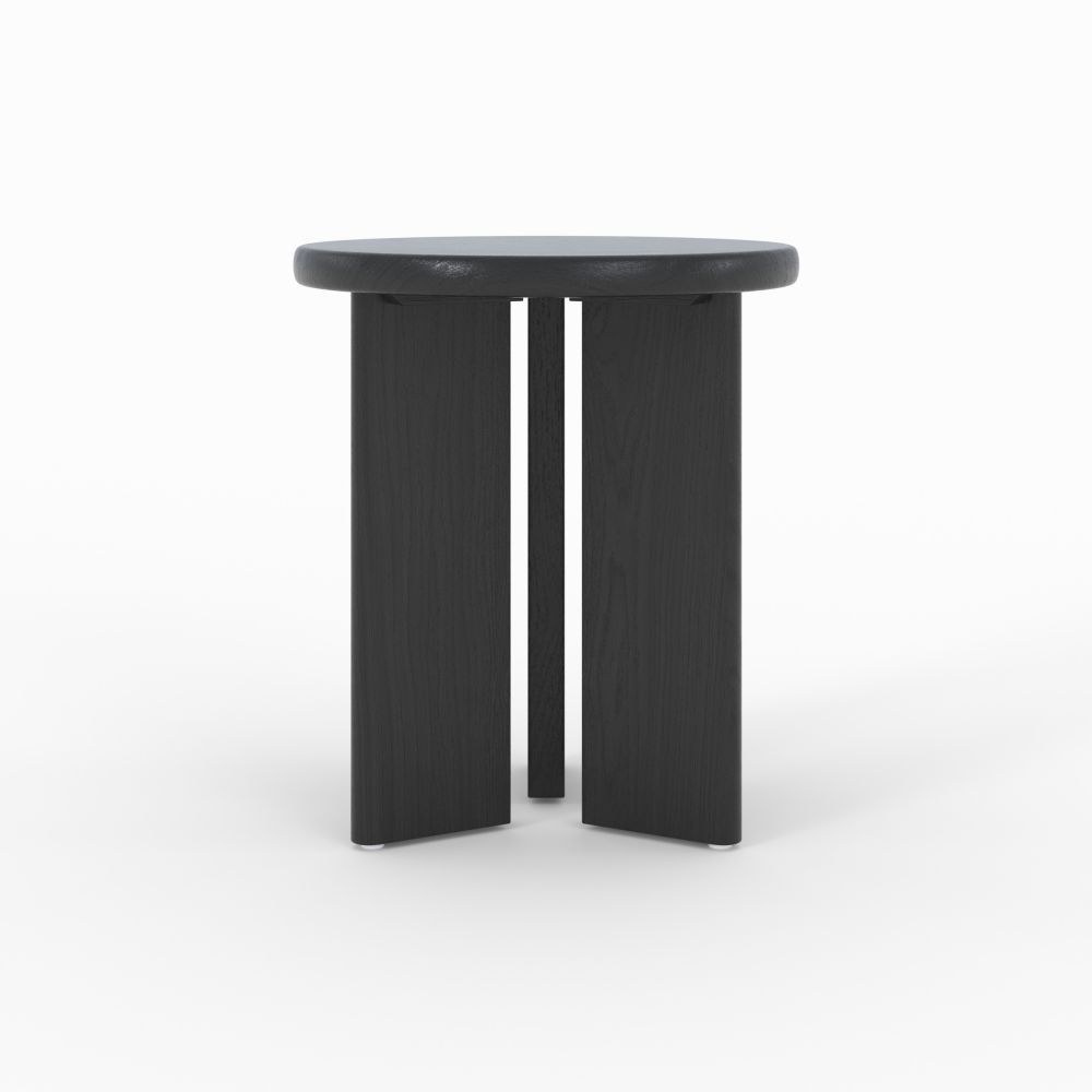 table d appoint ronde noire nea diametre 40 cm