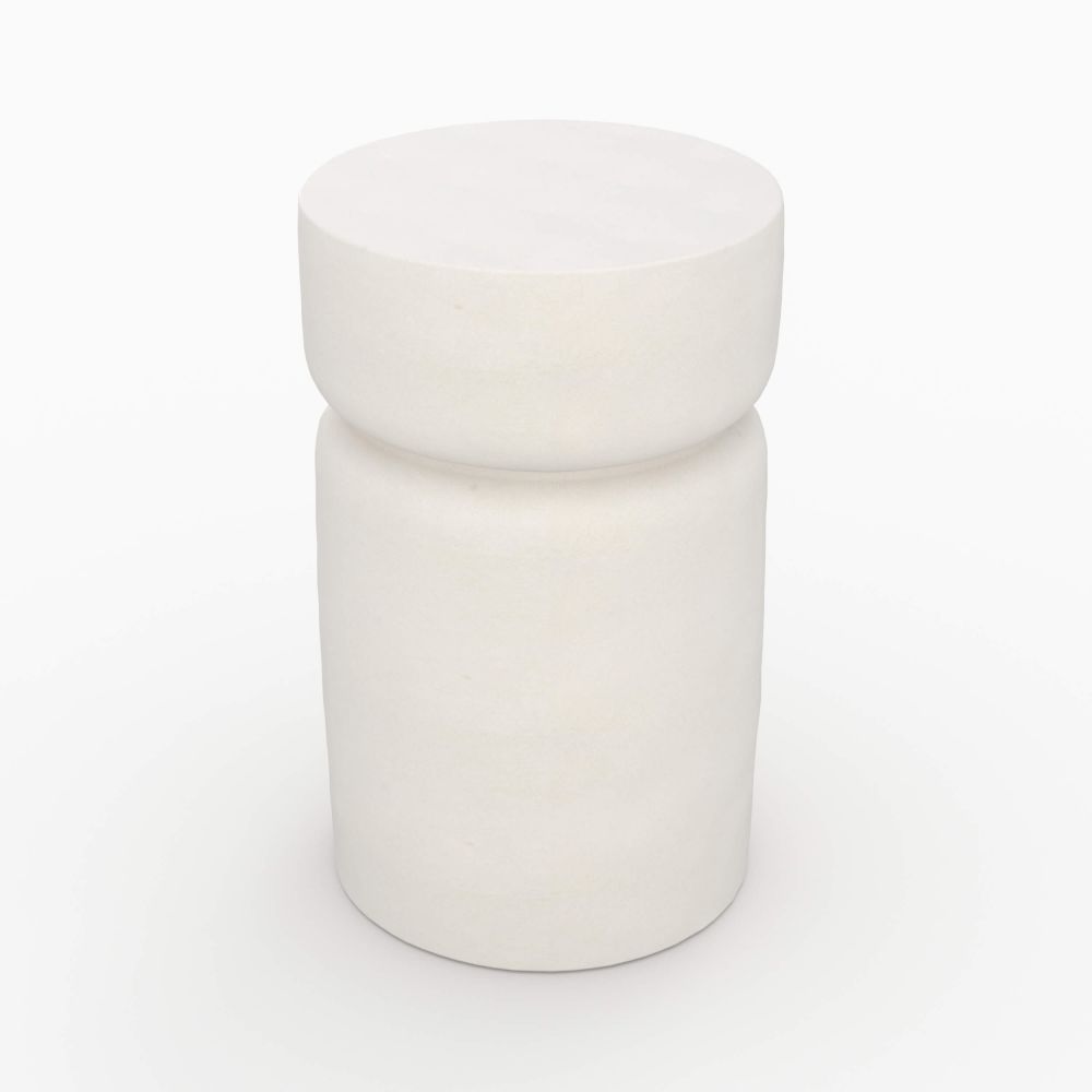 table d appoint ronde tahiti beton blanc minimaliste
