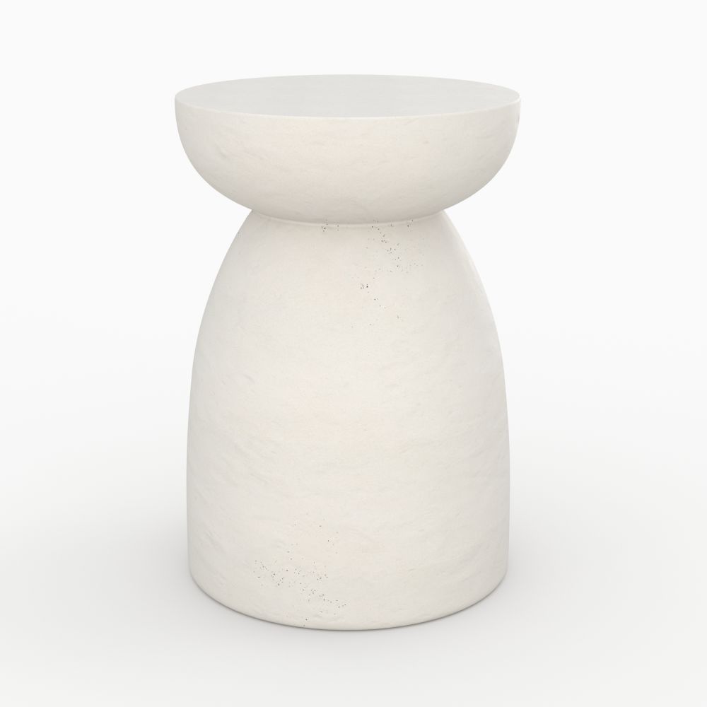 table d appoit ronde capri en beton blanc rdv deco