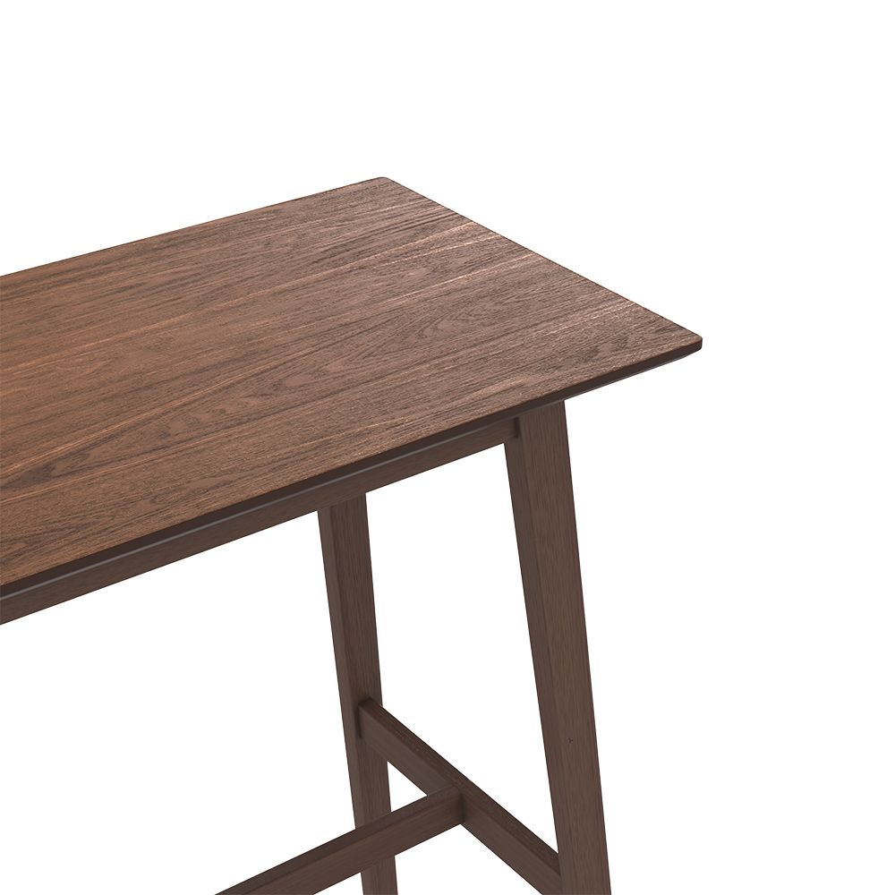 table de bar buvette bois fonce 120 cm