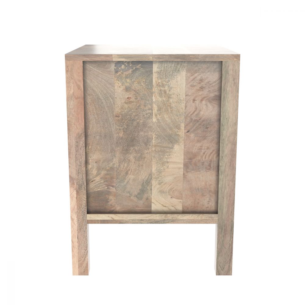 table de chevet boheme en cannage colore tisse