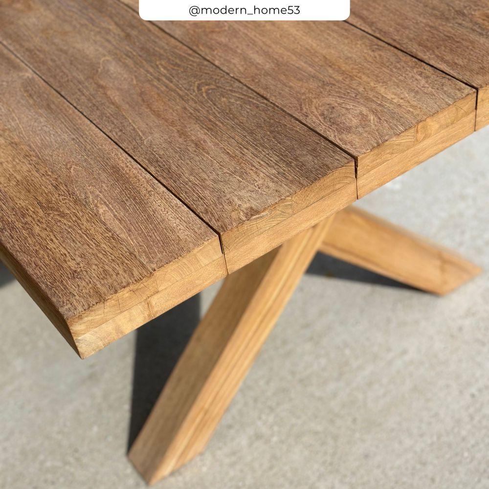 table de jardin 200 cm suri bois de teck massif