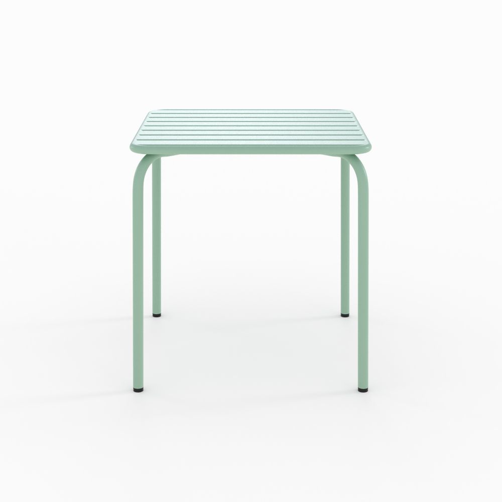 table de jardin yumi en metal vert carree