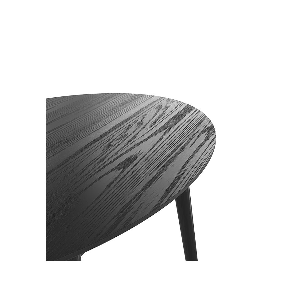 table eddy noire ovale en bois