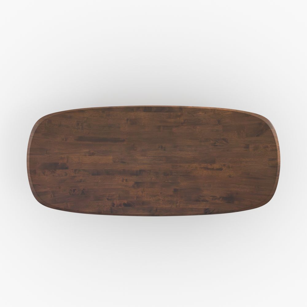 table en bois d hevea massif fonce 8 places aladin