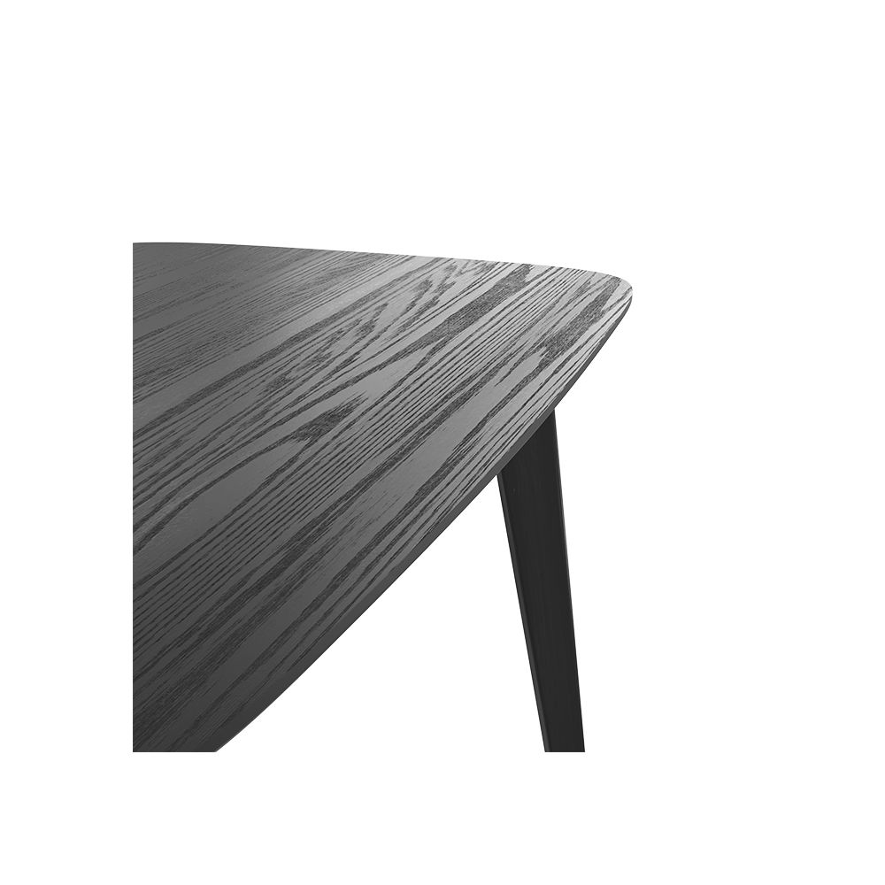 table en bois noir 120 cm rectangulaire oman